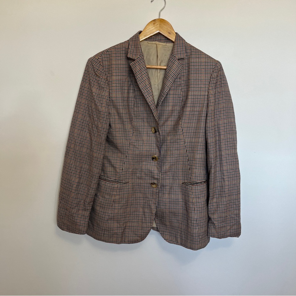 Kiton Luxury Brand Women’s Vintage Plaid Blazer Size Small